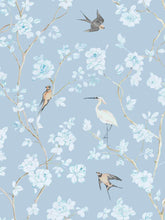 Load image into Gallery viewer, Pale Blue Gardenia Hair Scrunchies