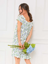 Load image into Gallery viewer, Hydrangea Pima Knit Cap Sleeve Short Nightgown