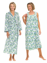 Load image into Gallery viewer, Hydrangea Suvin Bundle: Classic Robe + Gathered Nightgown