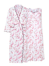 Load image into Gallery viewer, Cherry Blossom Bundle: Classic Robe + Gathered Nightgown
