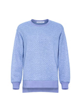 Load image into Gallery viewer, Blue Crew-neck Quilted Loungewear Set