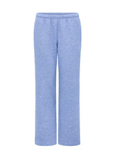 Load image into Gallery viewer, Blue Crew-neck Quilted Loungewear Set