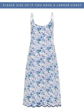 Load image into Gallery viewer, Blue Floral Slip Nightgown