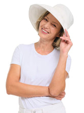 Load image into Gallery viewer, White Pleated Sun-Travel Hat