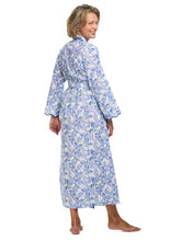 Load image into Gallery viewer, Blue Butterfly Print Classic Robe