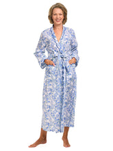Load image into Gallery viewer, Blue Butterfly Print Classic Robe