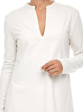 Load image into Gallery viewer, Cream Loungewear V-Neck Top (Only)