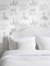 Load image into Gallery viewer, Grey Paris Clay Coated Wallpaper