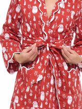 Load image into Gallery viewer, Santa Print Classic Robe