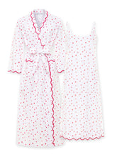 Load image into Gallery viewer, Hearts & Arrows Bundle: Classic Robe + Slip Nightgown