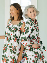 Load image into Gallery viewer, Holiday Print Gathered Nightgown