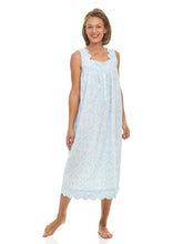Load image into Gallery viewer, Ice Blue Filigree Gathered Nightgown