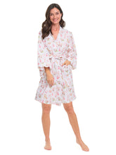 Load image into Gallery viewer, Bridal Print Short Kimono Robe