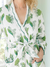 Load image into Gallery viewer, Lily-of-the-valley Fleece Lined Classic Robe