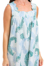 Load image into Gallery viewer, Feather Print Gathered Nightgown