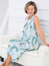 Load image into Gallery viewer, Feather Print Gathered Nightgown
