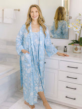 Load image into Gallery viewer, Pale Blue Gardenia Slip Nightgown