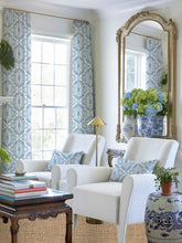 Load image into Gallery viewer, Ice Blue Filigree Indoor Fabric