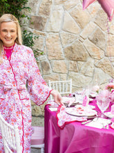 Load image into Gallery viewer, Pink Floral Scalloped Placemat and Napkin (Set of 4)