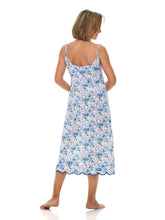 Load image into Gallery viewer, Blue Floral Slip Nightgown