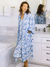 Load image into Gallery viewer, Blue Floral Slip Nightgown