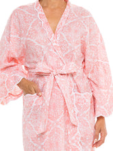Load image into Gallery viewer, Coral Filigree Kimono Robe