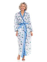 Load image into Gallery viewer, Blue/Green Pagoda Classic Robe