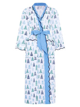 Load image into Gallery viewer, Blue/Green Pagoda Classic Robe