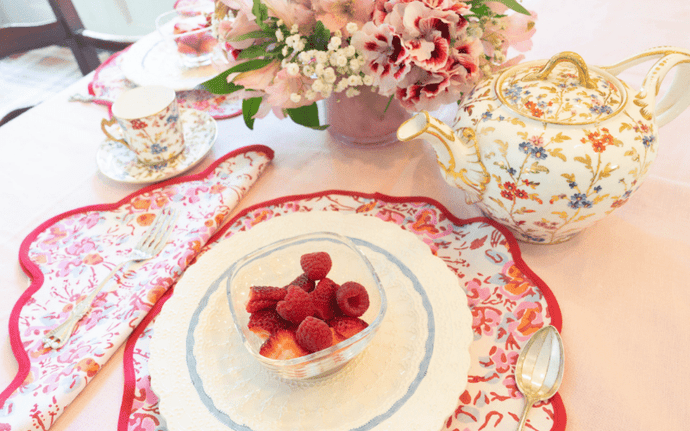 Summer Table Setting Inspiration - Unique Block Printed Placemats and Napkins