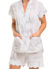 Load image into Gallery viewer, Paris Print Short Sleeve PJ with Shorts
