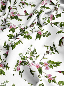 White Hummingbird Indoor Fabric