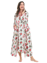 Load image into Gallery viewer, Christmas Floral Bundle: Classic Robe + Gathered Nightgown
