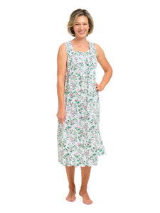 Spring Floral Gathered Nightgown
