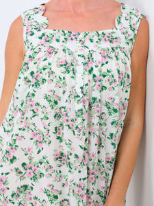 Spring Floral Gathered Nightgown