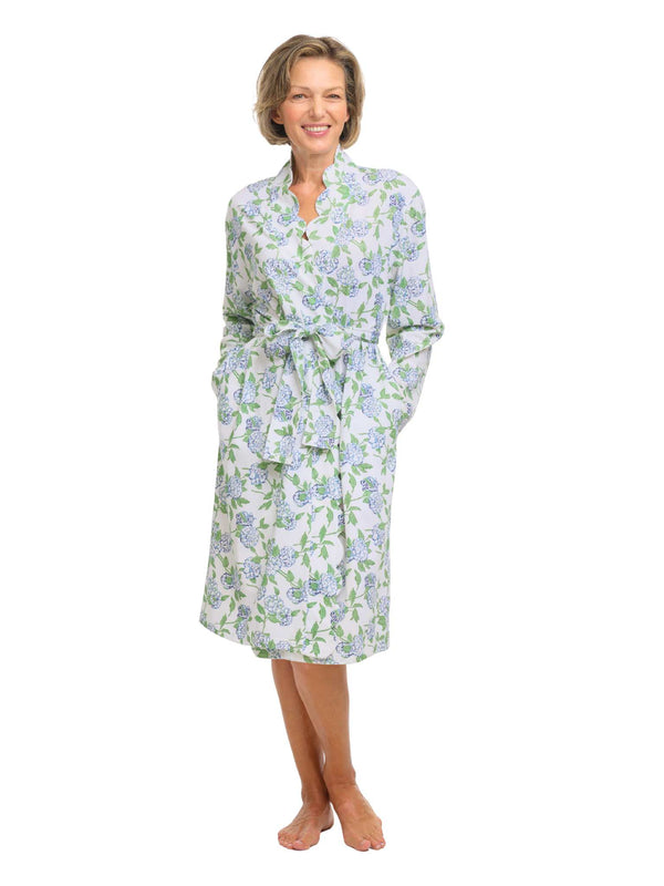 Hydrangea Pima Knit Classic robe