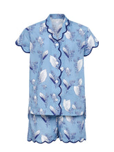 Load image into Gallery viewer, Blue Lily of the Valley S/S PJs with Shorts

