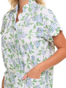Hydrangea Pima Knit PJs with Shorts
