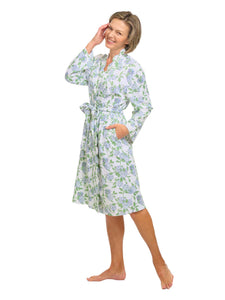 Hydrangea Pima Knit Classic robe
