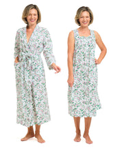 Load image into Gallery viewer, Spring Floral Bundle: Classic Robe + Gathered Nightgown
