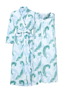 Feather Bundle: Classic Robe + Gathered Nightgown