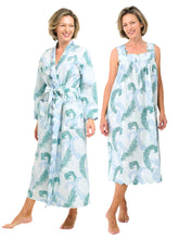 Load image into Gallery viewer, Feather Bundle: Classic Robe + Gathered Nightgown
