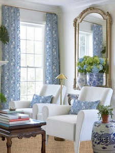 Blue Lily of the Valley Indoor Fabric