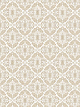Load image into Gallery viewer, Beige Filigree Clay Coated Wallpaper
