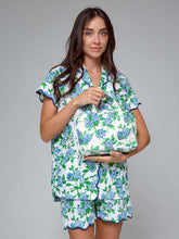 Load image into Gallery viewer, Hydrangea Medium Handle Cosmetic Bag
