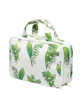 Load image into Gallery viewer, Lily of the Valley Medium Handle Cosmetic Bag
