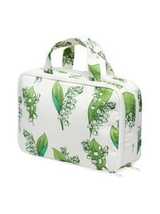 Lily of the Valley Medium Handle Cosmetic Bag