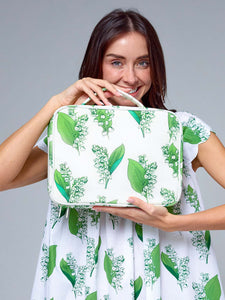 Lily of the Valley Large Hanging Cosmetic Bag
