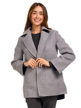 Load image into Gallery viewer, Navy/Grey Reversible Alpaca Jacket
