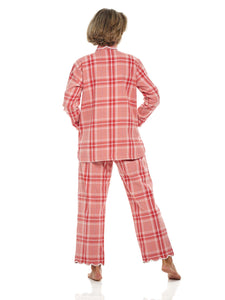 Elegant Red Flannel Plaid Pajamas