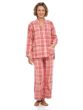 Load image into Gallery viewer, Elegant Red Flannel Plaid Pajamas
